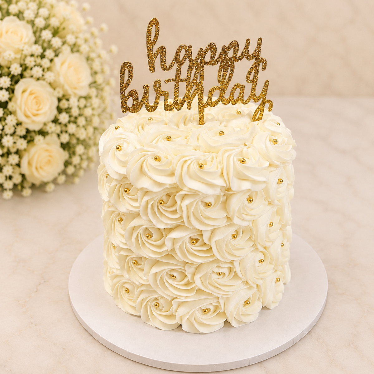 Buttercream Rosette Cake