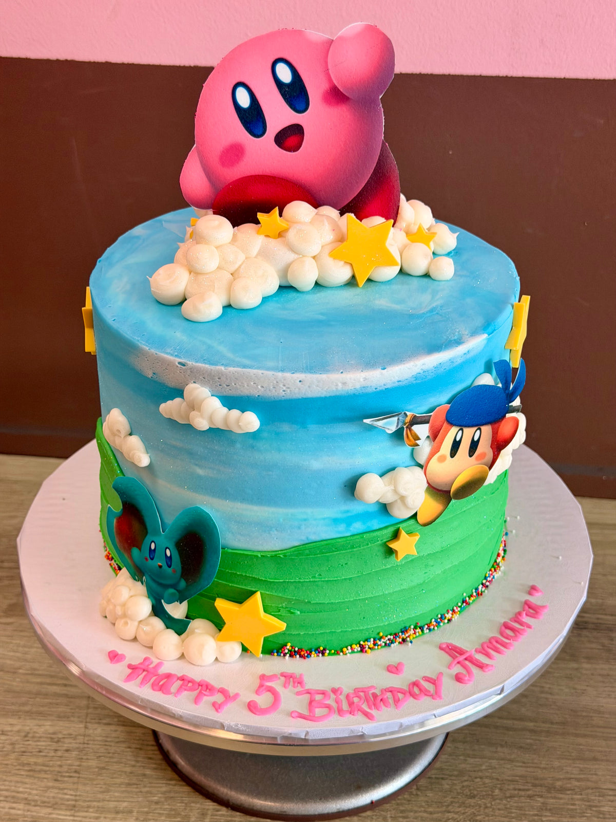 Custom Kirby B-Day Cake