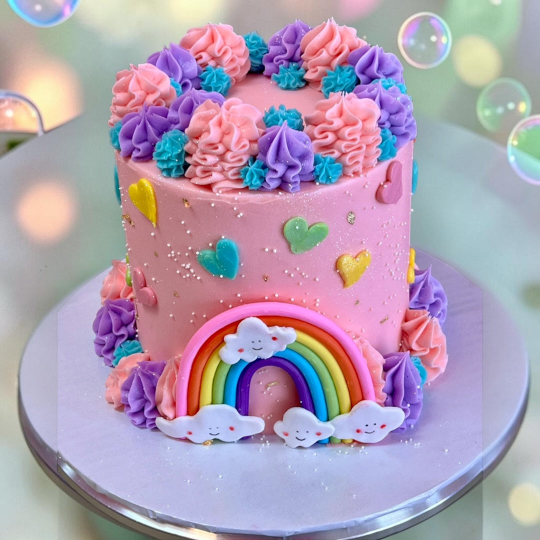 Rainbow design cake