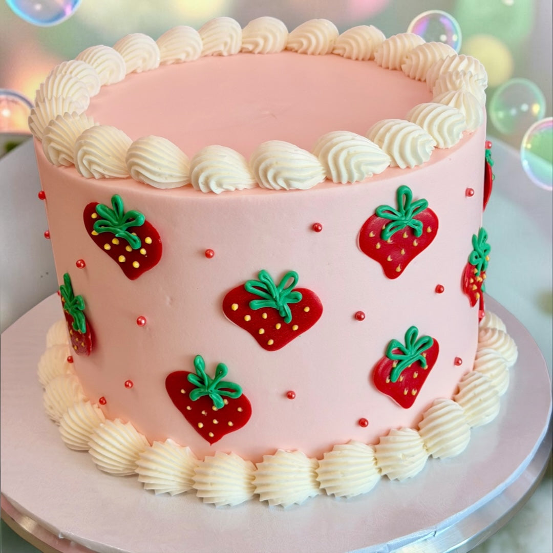Strawberry Design cake