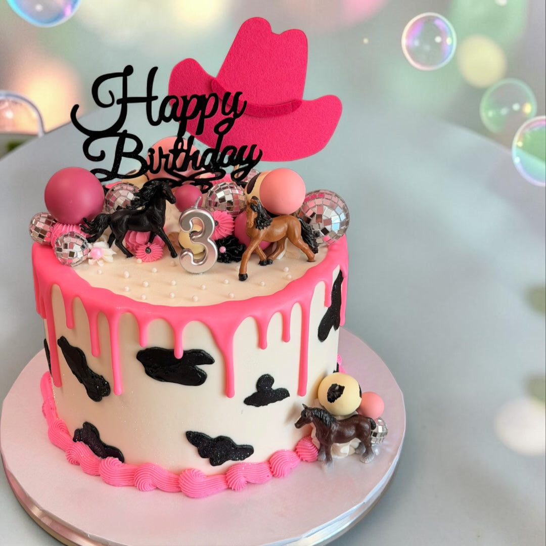 Cow Girl design B-day cake