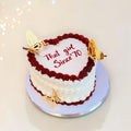 Red Velvet Heart shaped cake