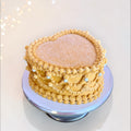 Gold Heart shaped cake