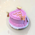 Heart shaped cake with Gold Butterflies