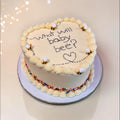 Gender reveal Heart shaped cake