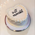 "Just Married" Heart shaped cake