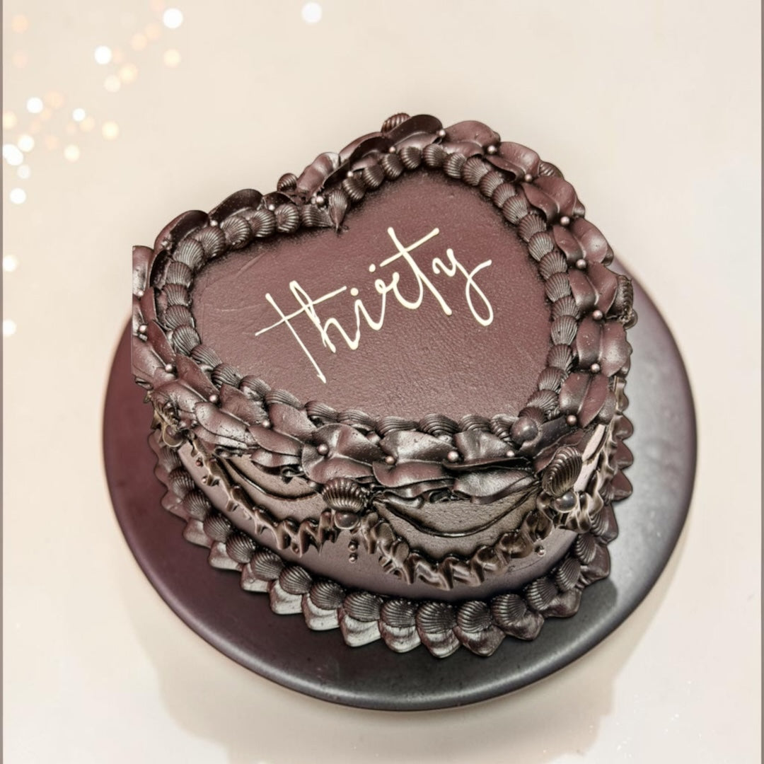 Black Heart shaped cake